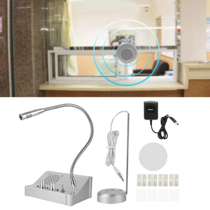 110-240V Estación de banco de doble vía Contador de ventana Intercomunicador