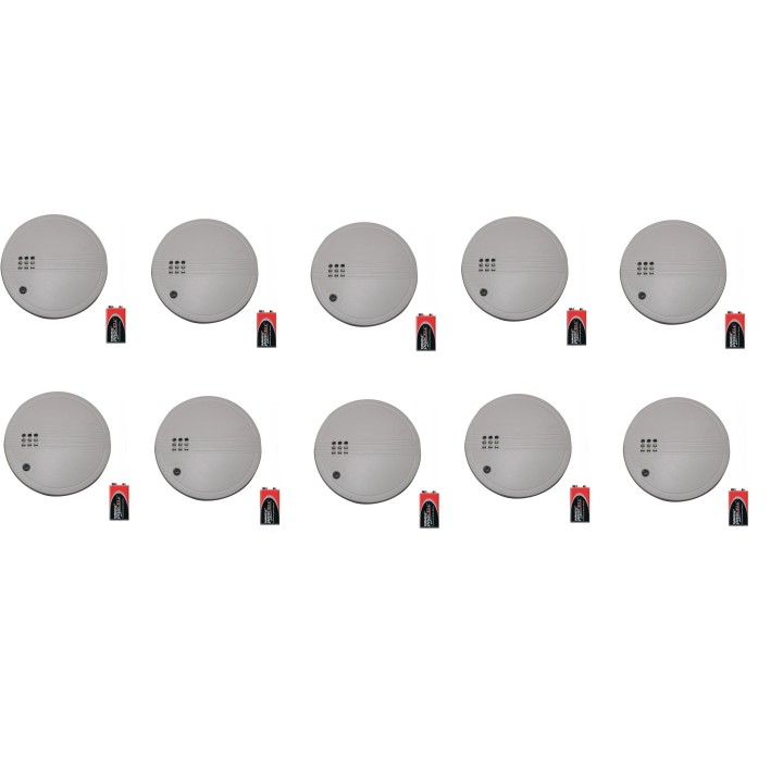 10 detector humo electronico 9vcc o 220vca buzzer alarma detector alarma electronico incendio jr international - 8