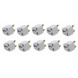 10 X UK Travel Adapter For TYPE G Plug - Works With Electrical Outlets In United Kingdom, Ireland, Great Britian, Scotland, Engl