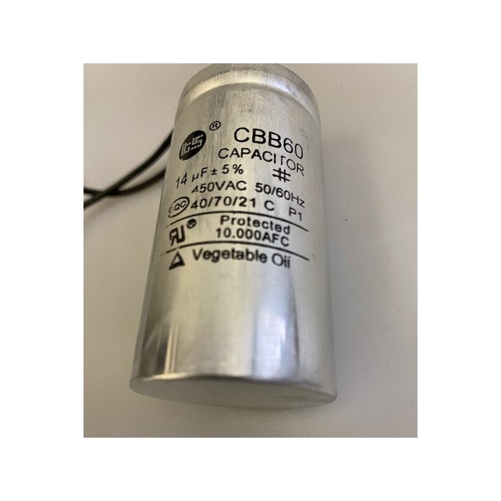 Electric capacitor condo with wire 14mf micro farad 400v 450v 500v booster cable capacitor porta capacitors aerzetix - 2