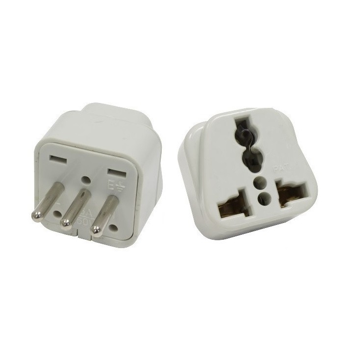 100 Electric plug adapter italy europe 10a 250v to travel jr international - 3