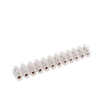 barette de 12 dominos raccordement électrique 2,5mm² BLANC  X1,X2,X3,X4,X5 X10 