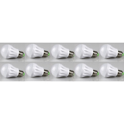 10 X 7w led bulb lighting e27 220v 240v white light jr international - 1