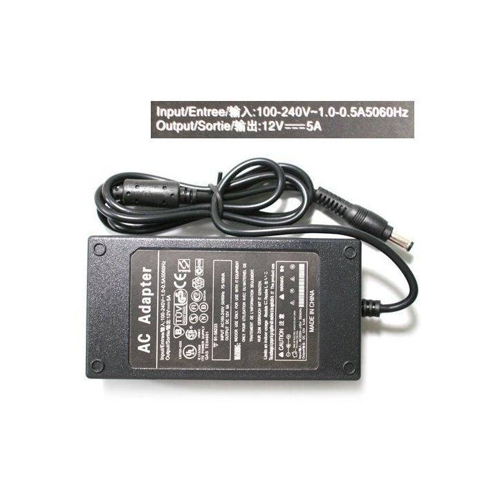 12v 5a 60w adapter power supply for pc lcd monitor jr  international - 3