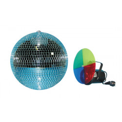 Kit illuminazione disco 1 sfera poliedrica riflettente b30 + 1 proiettore a disco pd + 1 lampadina par36 jr international - 1