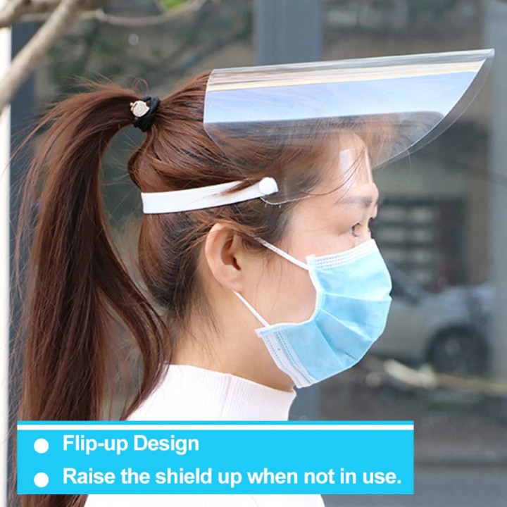 Transparente anti-salpicaduras a prueba de polvo Proteger el rostro completo Máscara Visor Shield