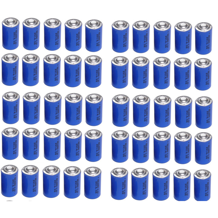50 x 3.6v 1200mah lithium battery 1/2 aa tl5902 tl5151 tl5101 tl4902 ls14250 14250 ls tl sl750 sl350 lct1200 jr international - 