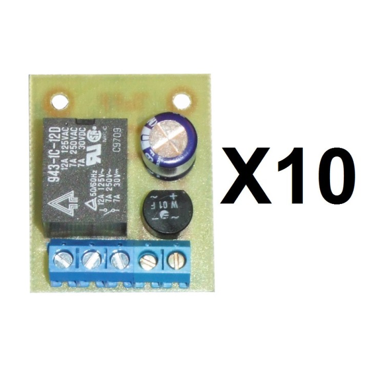 10 Modulo relè 12v ac o dc 1 contatto di tensione alternata dc nf jr international - 3