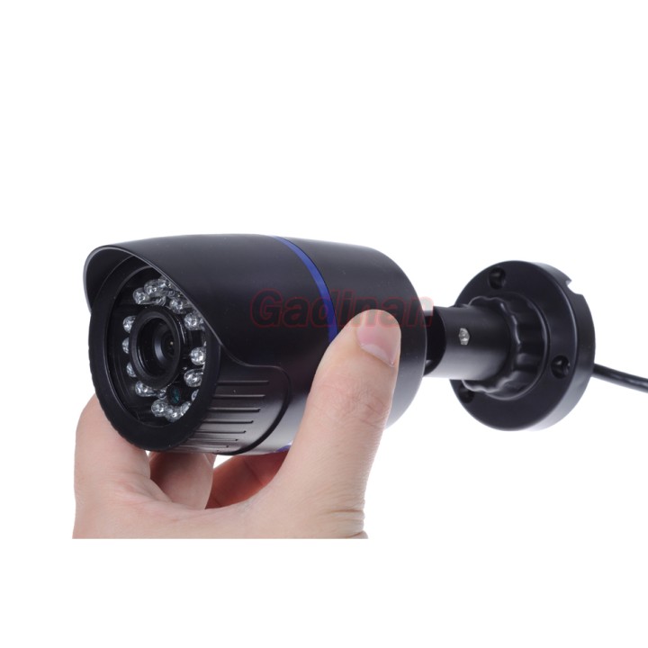 Videocamera ccd colori ir 12v 1/3 24 led impermeabile visione notturna a raggi infrarossi sorveglianza notte jr international - 