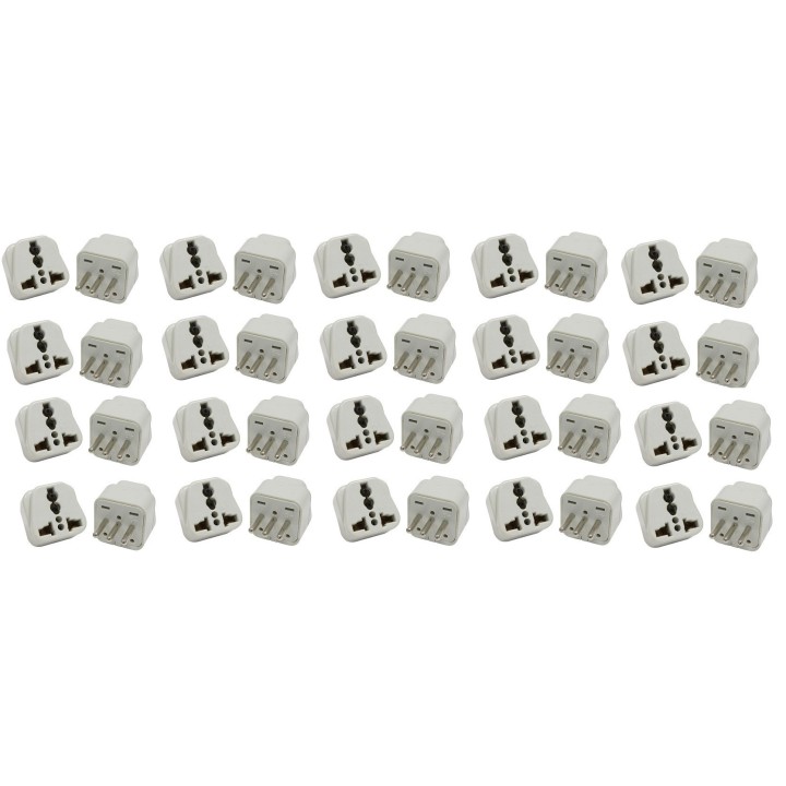 50 Adaptador de enchufe eléctrico europa italia 10a 250v para viajar jr international - 3