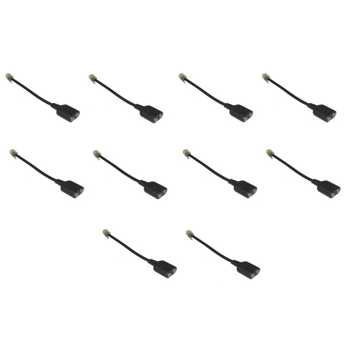 10 X Adaptador casco telefonico telefono microfono micro casco msn yahoo skype voip adaptador convertidor jr international - 1