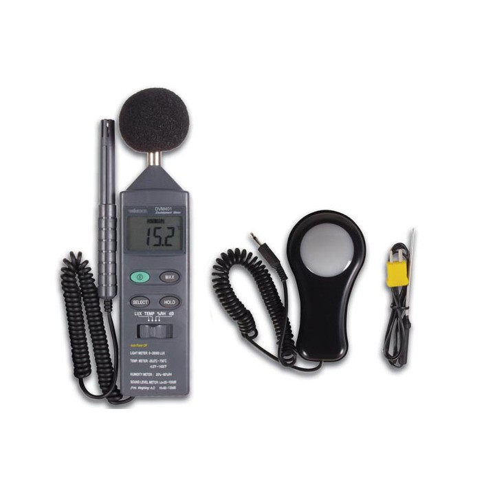 VERMIETUNG 5 in 1 Umgebung Meter Belichtungsmesser Dezibelmessgerät Thermometer Hygrometer Anemometer velleman - 2