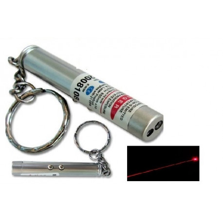 paquete de 100 2 en 1 puntero de láser rojo blanco bolsillo antorcha luz lazer 150m llavero jr international - 1
