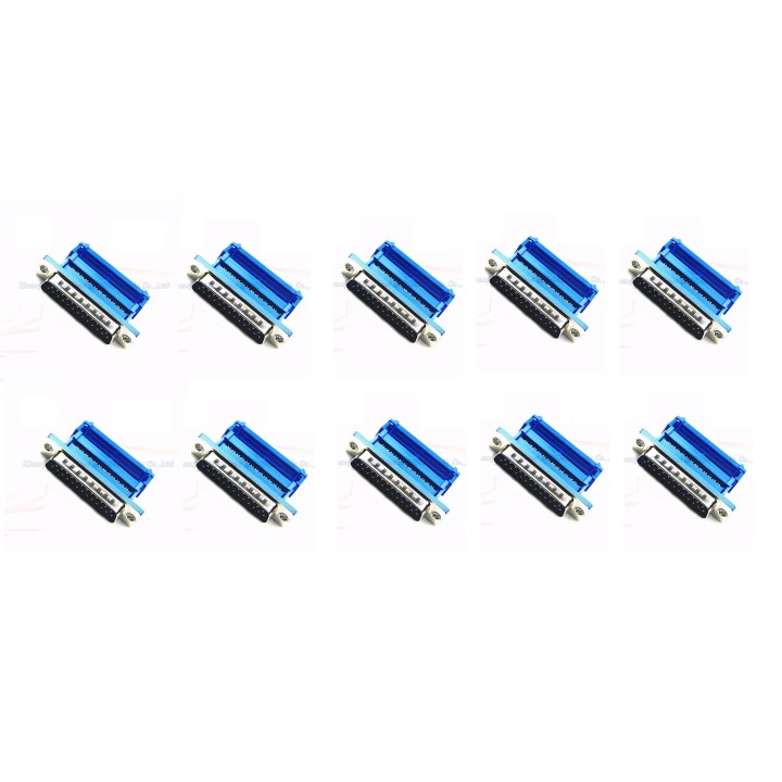 10 X DB25 Conector hembra interconectado IDC de 25 clavijas para cable de cinta plano jr international - 1