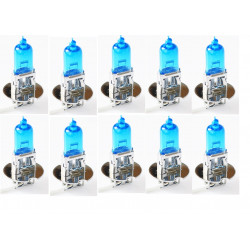 10 x 12V 55W H3 auto-styling Lampada alogena 5000K Xenon blu scuro vetro di quarzo del faro dell'automobile Lampadina Super Whit