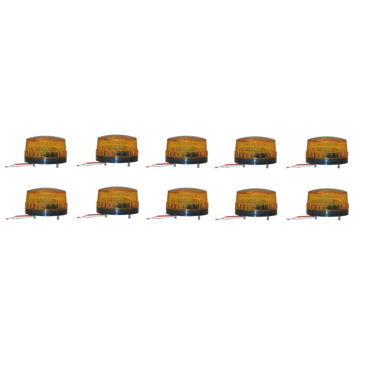 10 Flash xenon 24vcc ambar ø100x79mm 150ma 76 min 0.5 joules jr international - 3