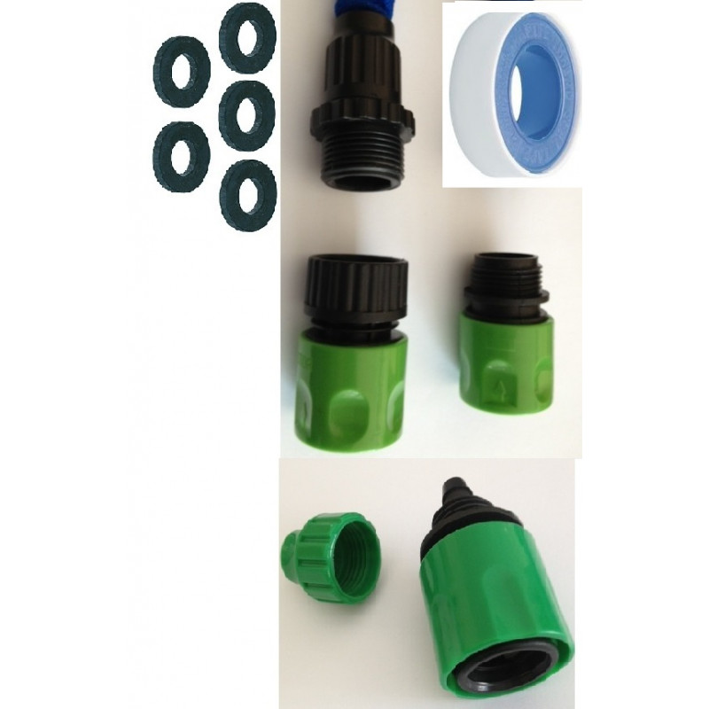 3x Garden Water Hose Pipe Tap Connector Connection Fitting Adapter Hosepipe Kit