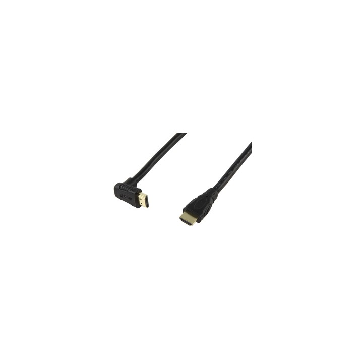 Hdmi cable male gold plate elbow with 1.3 cable 558/2.5 high speed connector 2.5 m konig - 1