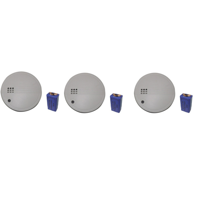 3 Xdetector stand alone smoke detector buzzer, 9vdc autonomous smoke  fire alarm detection autonomous smoke detection system fir