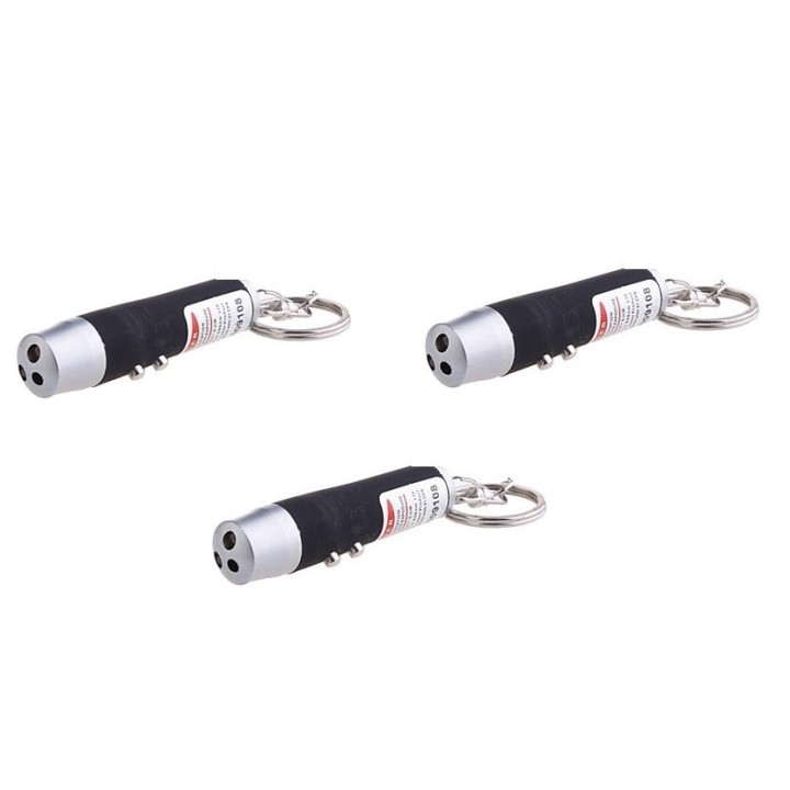 3 Laserpointer 3 in 1 schwarz pocket uv-lampe lichtstrahl, weiß taschenlampe rot 150m jr international - 4