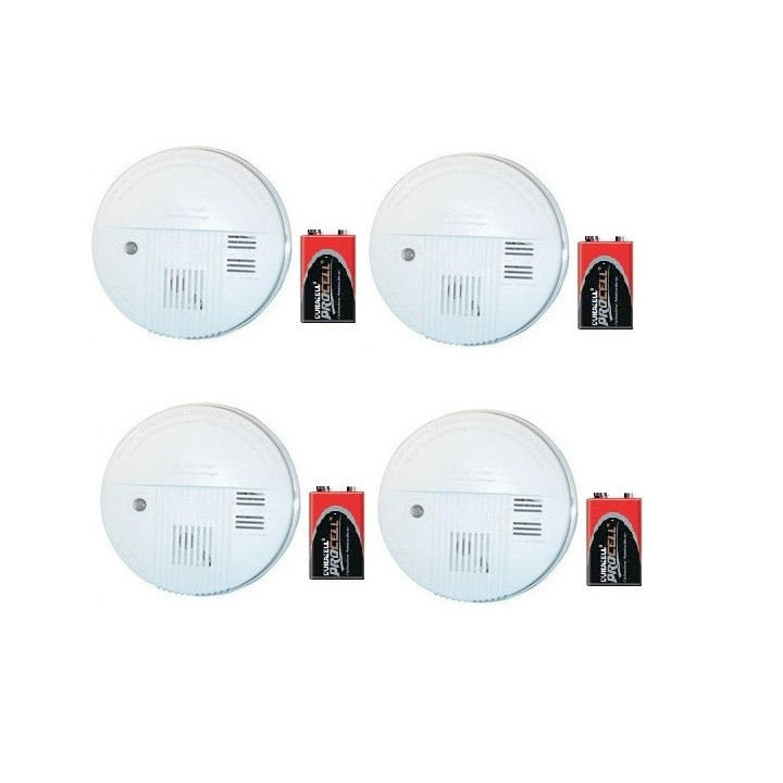 4 rauchmelder buzzer 9vdc sicherheitstechnik brandschutzartikel zubehor fur alarmananlage rauchdetektor rauchsensor brandschutz 