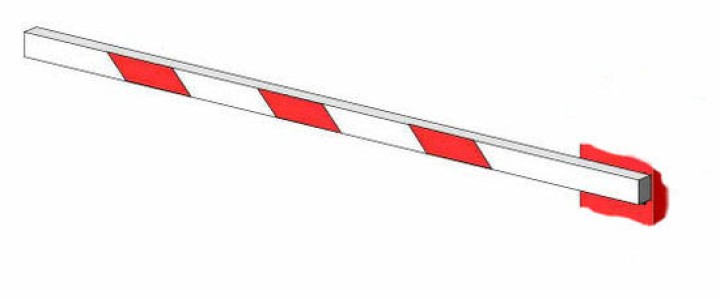 Extra aluminium arm for barrier gate b3m (section 30x100mm) automatic barrier gate barrier gate openers parking barrier gate bar