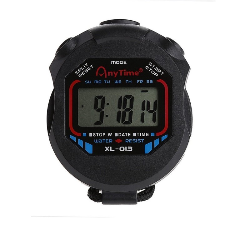 Sports Stopwatch Professional Handheld Waterproof LCD Digital Stopwatch Timer Chronograph Counter Sport Alarm