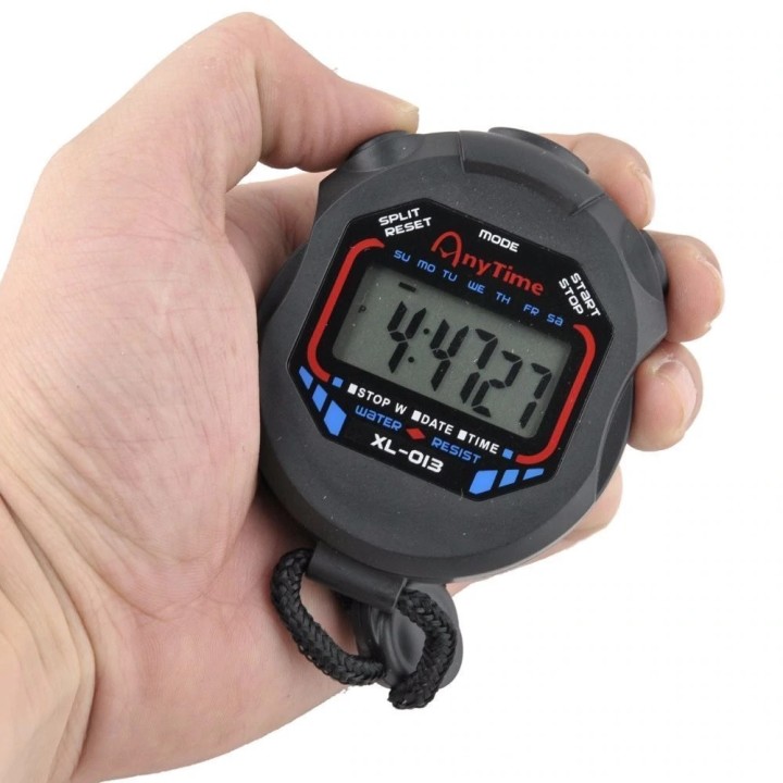 Sports Stopwatch Professional Handheld Waterproof LCD Digital Stopwatch Timer Chronograph Counter Sport Alarm