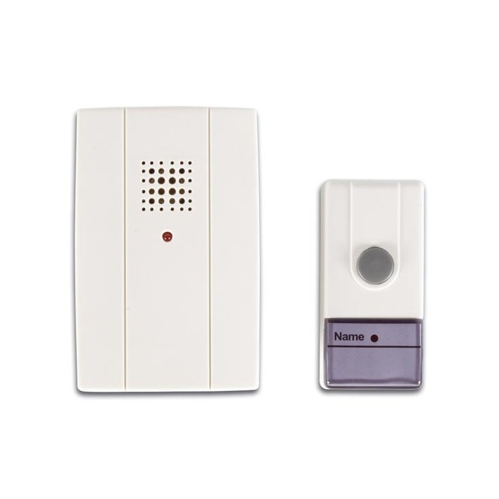Portable wireless doorbell 60m 433.92mhz 16 different tonalities edb velleman perel velleman - 1