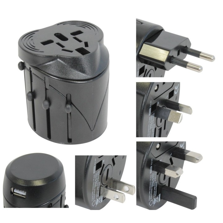 500 X Usb + universal travel ac plug adapter charger us uk eu jr international - 2