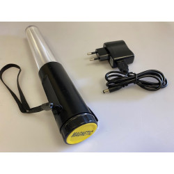 Baton lumineux led rouge + batterie rechargeable + chargeur 220v 5v support magnetique