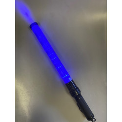 Wiederaufladbare Taschenlampe blau Signalisierungsverkehr Flugzeug Auto Straßenpolizei Baton eclats antivols - 3
