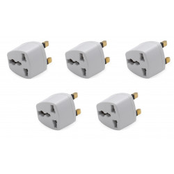 5 X Travel adapter electric adapter gb plug to european , 1a 250vac electric adapters gb plug to european , 1a 250vac electric a