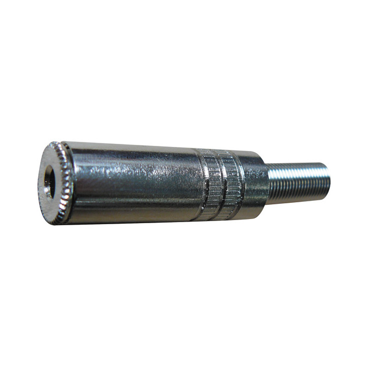 3.5mm female jack connector silver stereo velleman - 1