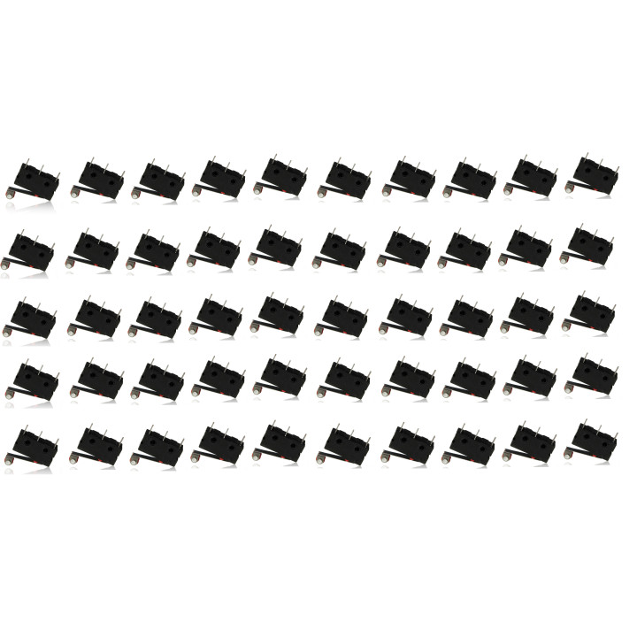 50 Pce Roller Lever Arm PCB Terminali Micro Limit Normale Chiusura / Apertura Interruttori KW12-3 Interruttori 5A eclats antivol
