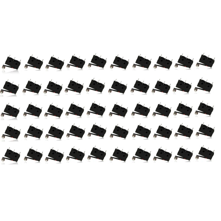 50 Pce Roller Lever Arm PCB Terminali Micro Limit Normale Chiusura / Apertura Interruttori KW12-3 Interruttori 5A eclats antivol