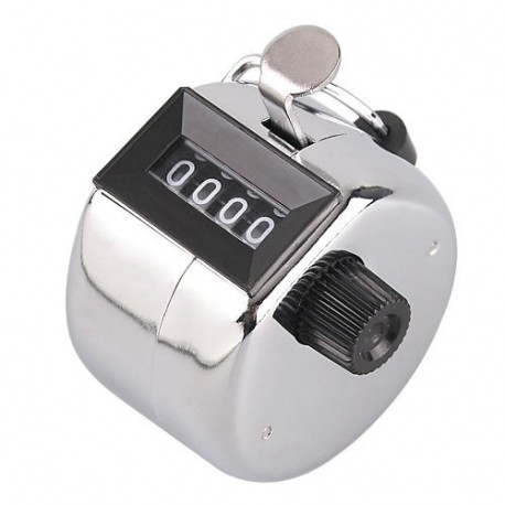 4 Digit Manual Hand Tally Mechanical Palm Click Counter Round Base t2 