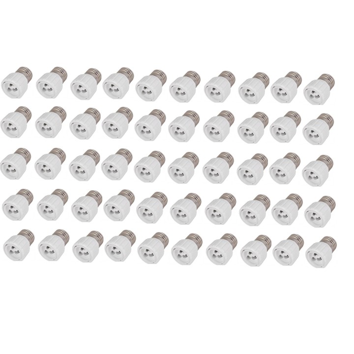 50 X Gu10 e27 adaptador convertidor lámpara portalámparas llevó 12v 24v 48v 220v zócalo de adaptación jr international - 1