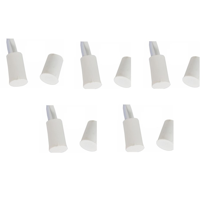 5 Contacto nf 11mm flush blanco c30 sensor detector magnético de apertura de alarma jr international - 1