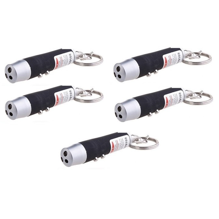 5 Laser pointer black 3 in 1 pocket uv lamp beam white light torch red 150m jr international - 4