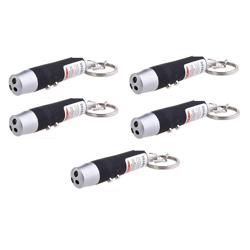 5 Laser pointer black 3 in 1 pocket uv 