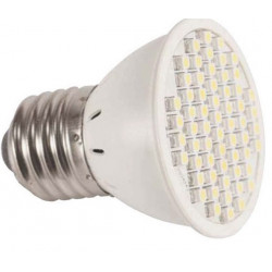 Lampara led smd x60 e27 220v 3w blanca iluminacion bajo consumo cen - 1