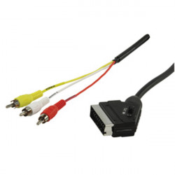 Cable scart cable de conexión hqb 024 1.5 konig al cambiar a 3 rca hq - 1