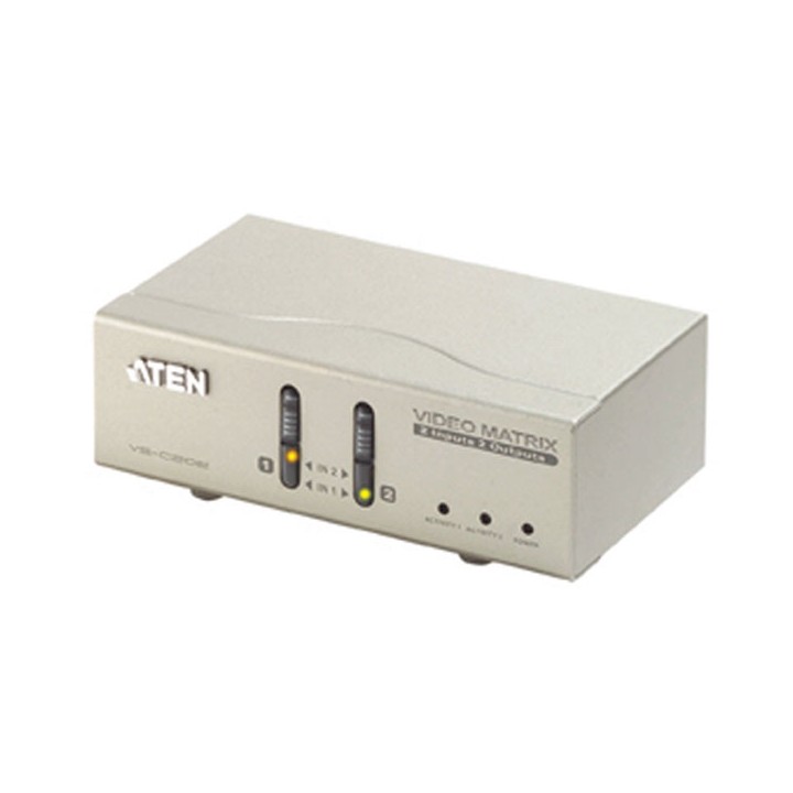 2 2 puerto video+audio matrix switch konig - 1
