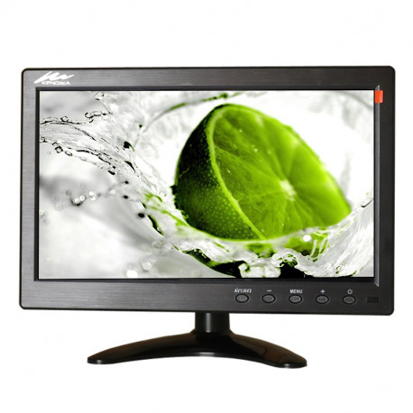10.1 "LCD HD Monitor Mini TV y pantalla de computadora Pantalla en color 2 canales Video Input Security eclats antivols - 7