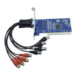 Scheda video di sorveglianza della scheda di acquisizione dei canali PCI Card 4 Compatibile con il telecomando del eclats antivo