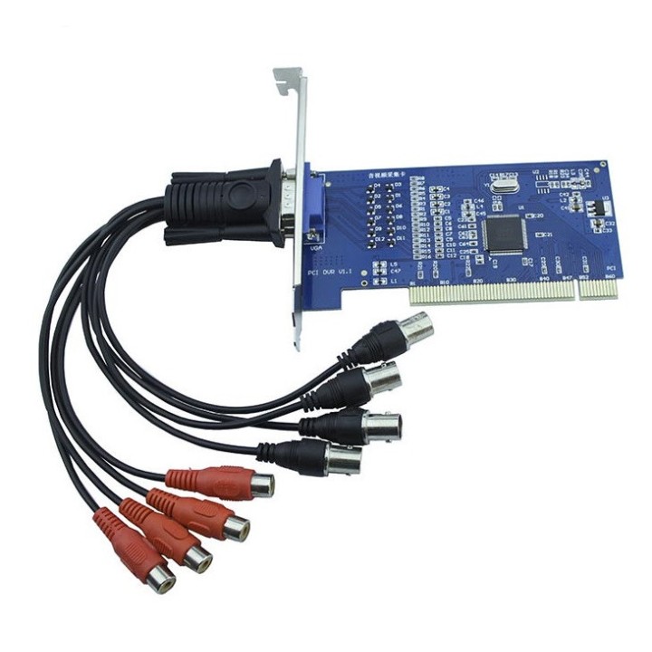 Scheda video di sorveglianza della scheda di acquisizione dei canali PCI Card 4 Compatibile con il telecomando del eclats antivo