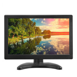 Monitor 12 Inches Portable Screen 1366 * 768 TFT LCD Color with HDMI / VGA / MIC for PC Camera Raspberry 160º eclats antivols - 