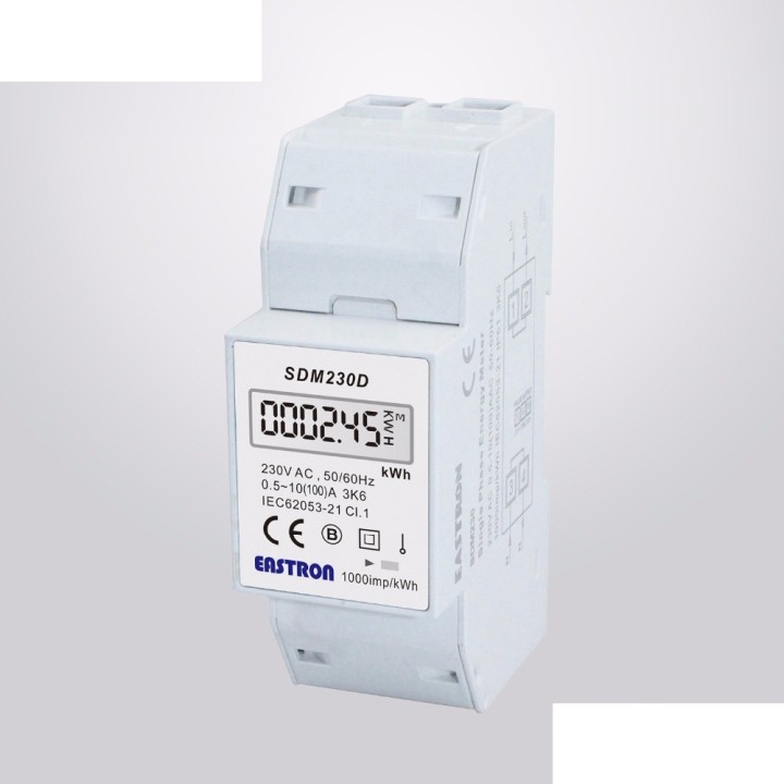 Kwh metro monofase 80 bis, montaggio su guida din 2 moduli emdin02 jr international - 11