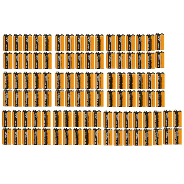 9v batteria elettrica (100 pezzi) lr22 alcalina 500ma hq 6lf22 am6 6lr61 1604a a1604 mn1604 522 4022 duracell - 1